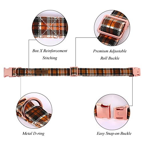 Lionet Paws Dog Collar with Bowtie, Autumn Bowtie for Dogs Adjustable Comfortable Dog Collar Girl Boy, M, Neck 34-55cm - Image 2