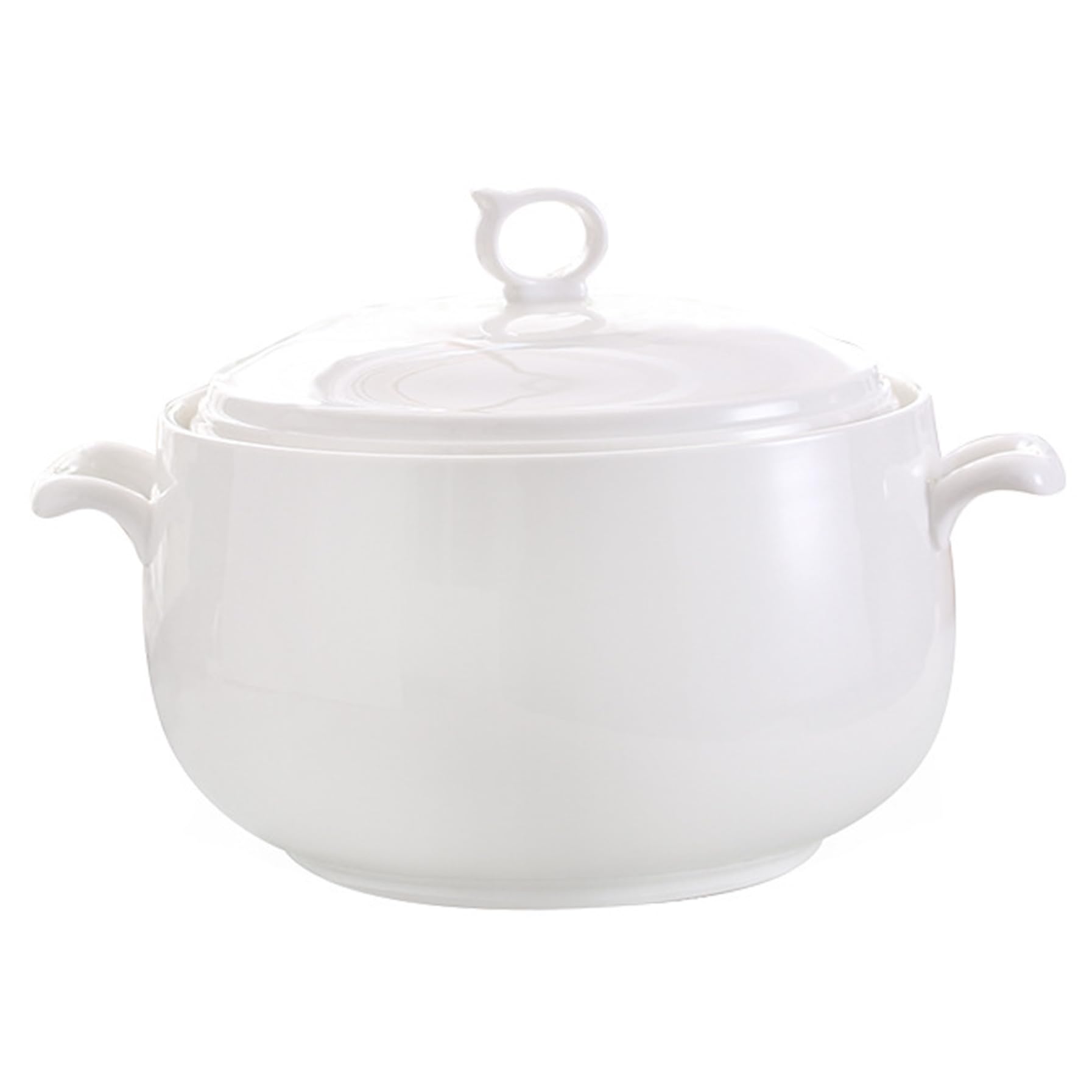 Générique Soupière Bol Avec Couvercle 3000 Ml De Soupe Tureen Avec Poignées Doubles Bol Avec Couvercle Et Anneau Rond À Soupe En Céramique Service Pour La Cuisine Ustensile Ustensile Accessoire