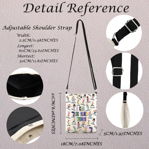 MNIGIU Burgers TV Show Inspired Gift I Can Do Hard Things Crossbody Bag Burgers Quote for TV Show Lover3