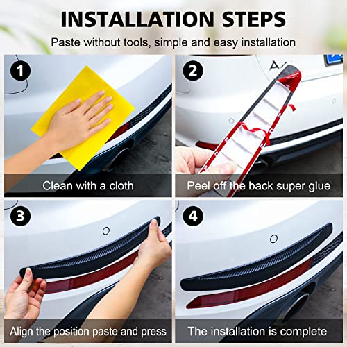 Ouzorp LY-159 2Pcs Black Bumper Guard Strip - Anti-Collision Patch, Scratch-Resistant Protector Trim, Universal For Cars Suv Pickup Truck thumb #4
