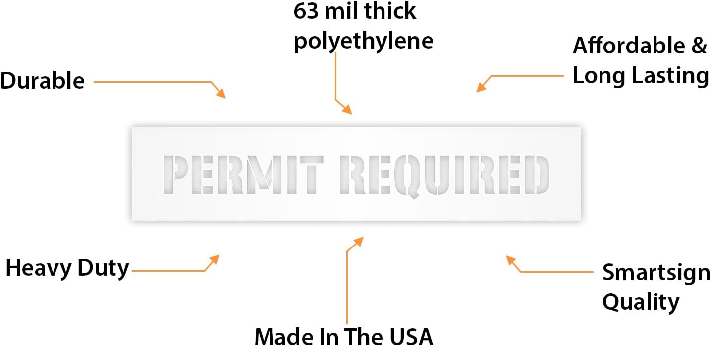 Permit必要な、再利用可能なポリエチレンステンシル、63厚Mil、48 " x 10 "