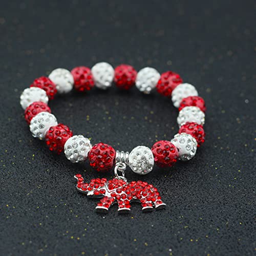 Sorority Paraphernalia Gift for Women Soror Greek Sorority Bracelet Red Elephant Charm Bracelet Sisterhood Graduation Jewelry3