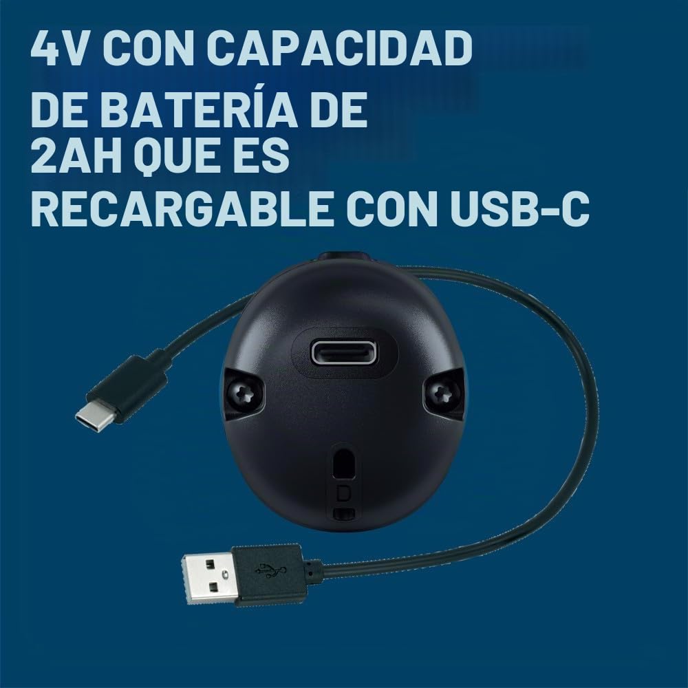 Bosch GSD4V-35 - Destornillador recargable USB-C de 4 V Max - Diseño compacto, activación dual, bloqueo universal de brocas, 8 ajustes de par, luz de trabajo LED