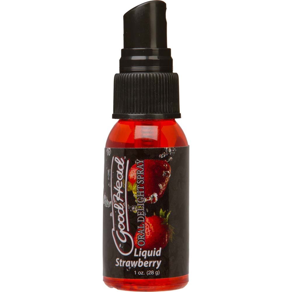 Spray líquido Doc Johnson GoodHead Oral Delight con sabor a fresa, dulce y persistente, que intensifica tu experiencia sensual, 28 g