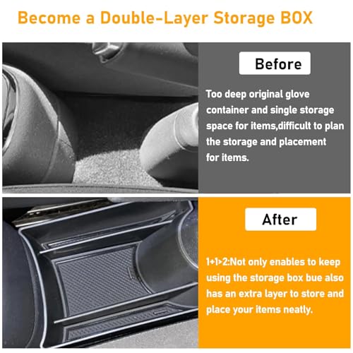 TTCR-II Kompatibel mit Auto Mittelkonsole Aufbewahrungsbox Volkswagen UP GTI 2013-2023,Seat Mii/Skoda Citigo Mittelkonsole Organizer Armlehne VW Mii/Citigo Armlehnen Aufbewahrungsbox