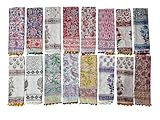 INDIANHANDICRAFTS 10 Pc Mix Lot Wholesale Lot Hand Made Scarf Indian Hand Block Print Scarves, Cotton Scarf Women Stole Size 22x72 Inch Women Party Wear Stole Multi Color Stoles