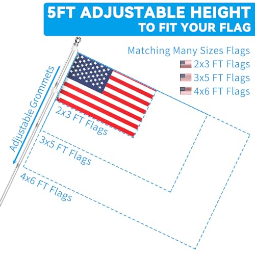 Mât pour drapeau de maison ZMTECH idéal pour votre façade - 4