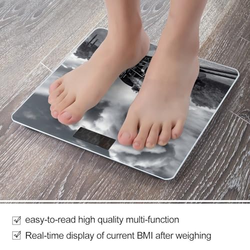 Báscula digital de baño con capacidad 400 lb y vidrio templado miniatura 5