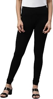 GO COLORS Soft Cotton Stretch Churidar for Women | Breathable, Mid Rise, Full Length Price In India