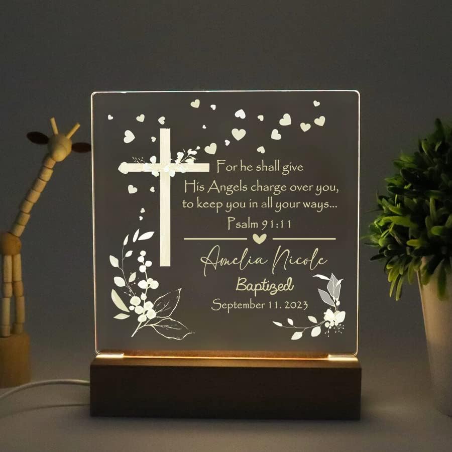 Miniatura 7 de IZI POD Luz nocturna personalizada para el cuarto del bebé, regalos de bautismo religioso, regalos de bautizo, regalo de dedicación, regalos