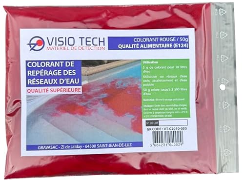 VISIO TECH - Colorante de localización (50 g, polvo soluble en agua)