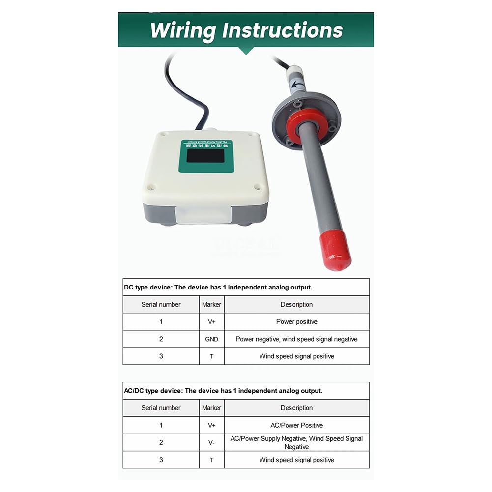0-30M/S TuberíAs Sensor de Velocidad del Viento 0-10V Transmisores Detectores de MedicióN de Volumen de Velocidad del Aire de PlomeríA de Alta PrecisióN
