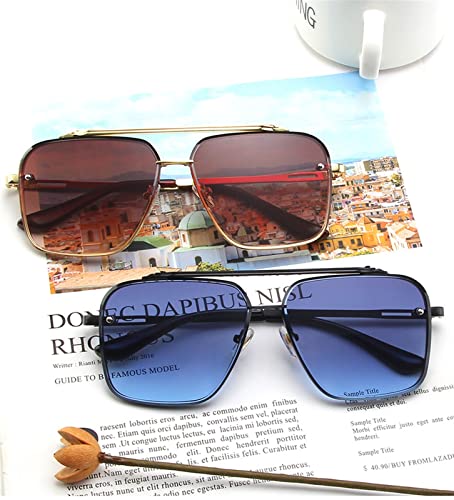 ZENYS Metal Rimless Fashion Retro Photo Driving Decorative Sunglasses for Men and Women (Color : F, Size : 1)4