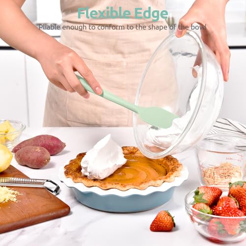 Image of U-Taste Silicone Spoon Spatula, 600F High Temp Scoop, 11.38 inch, Mint Green
