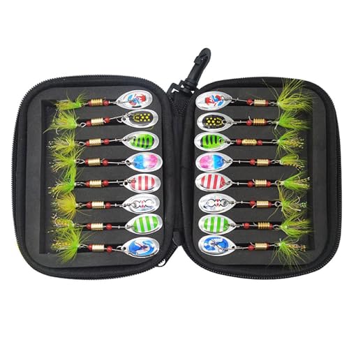 Leurre spinnerbait de pêche lisse en pack de 16 pièces pour perche et sandre