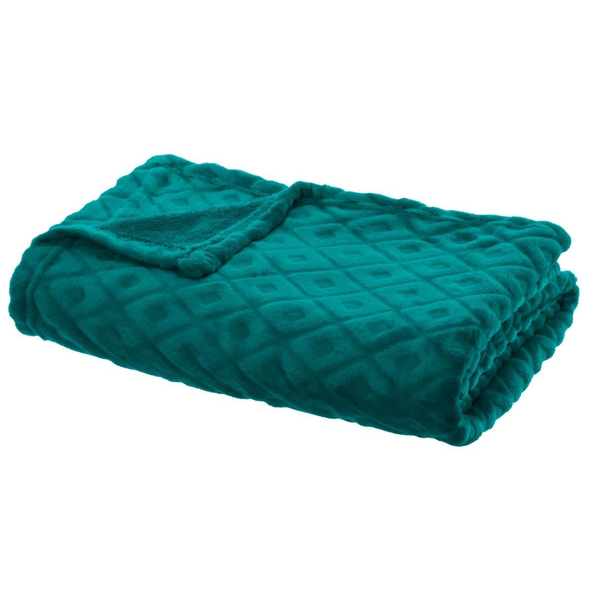 Fodera di cuscino rettangolare in flanella (40 x 60 cm) Didou Blu