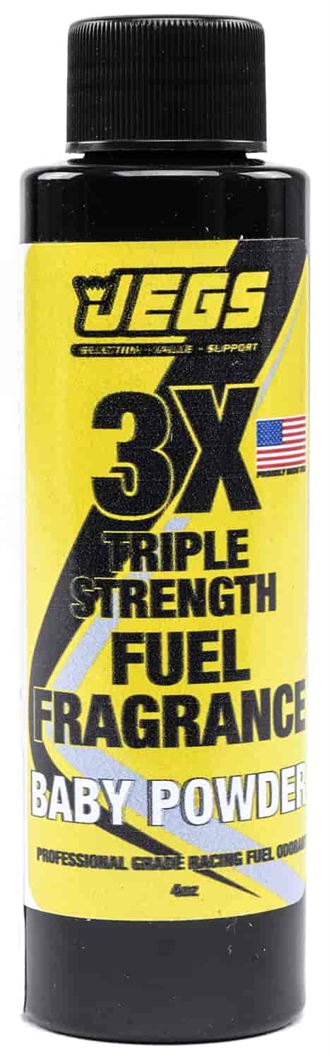 JEGS 63624 Fuel Fragrance Baby Powder Scented 4 oz. Bottle Safe for All Internal