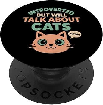 Future Crazy Cat Lady Cute Feline Obsession Quirky Cat Life PopSockets Adhesive PopGrip