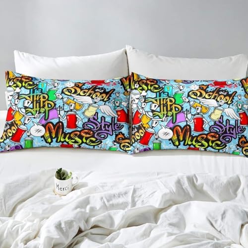 Homewish Graffiti King Duvet Cover Set Teenage Boy Girl - Image 3