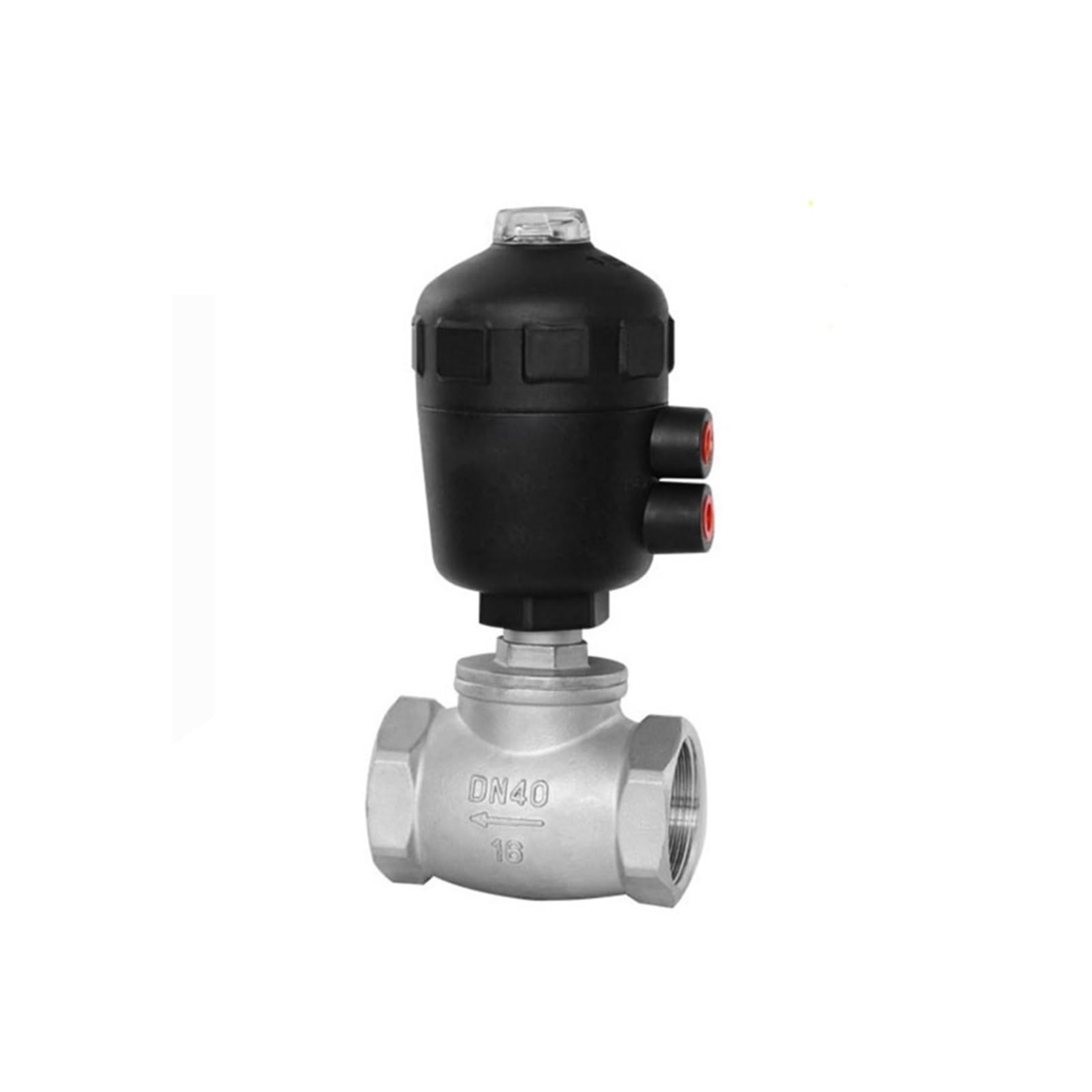 DN40 Stainless Steel T-Type Pneumatic Thread Globe Valve Sealing(Double Acting)