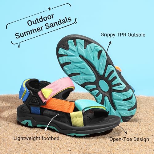 Image of DREAM PAIRS Boys Girls Sandals Kids Adventurous Light-Weight Adjustable Straps Summer Water Shoes (Toddler /Little Kid /Big Kid)