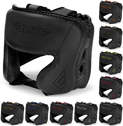 Boxing MMA Sparring Kickboxing Headgear for Men, Elite Sports Muay Thai Boxing Head Guard Helmet for Head Protection (Black)