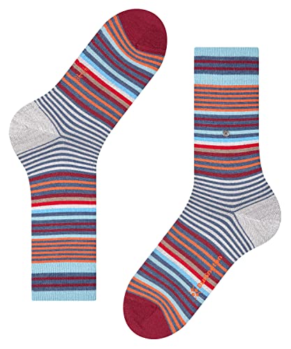 Burlington Stripe M SO Calzini, Blu (Dark Blue