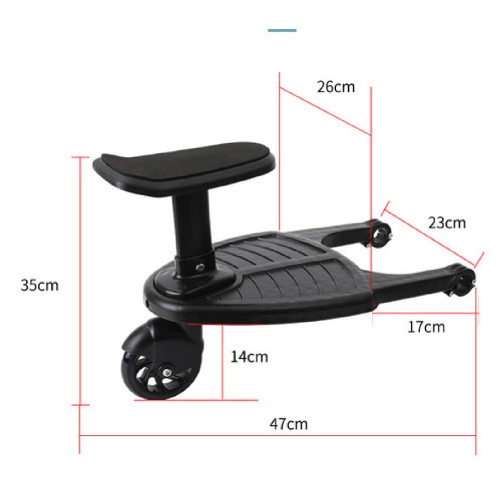paternite Carro, Cochecito para el Segundo niño, Buggy Board con asintopaternite Carro be, Accesorios para Cochecito para los niños estanibles y Muy Adecuado para los niños de 2 a 6