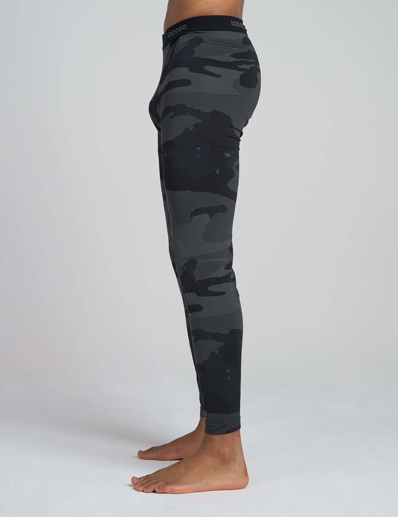 LAPASA Pacco da 2 o 1 Calzamaglie Termica Uomo Fodera in Pile Medio/Pesante Pantaloni Termici Sportivi Strato Base Biancheria Intima Leggings Caldi M10/M25/M56