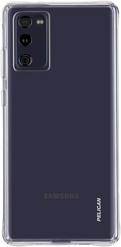 Pelican Adventurer Series - Samsung Galaxy S20 FE Case [Wireless Charging Compatible] Non-Slip Slim Rugged Phone Cover with Anti-Yellow [10FT MIL-Grade Drop Protection] Samsung S20 FE 5G Case - Clear