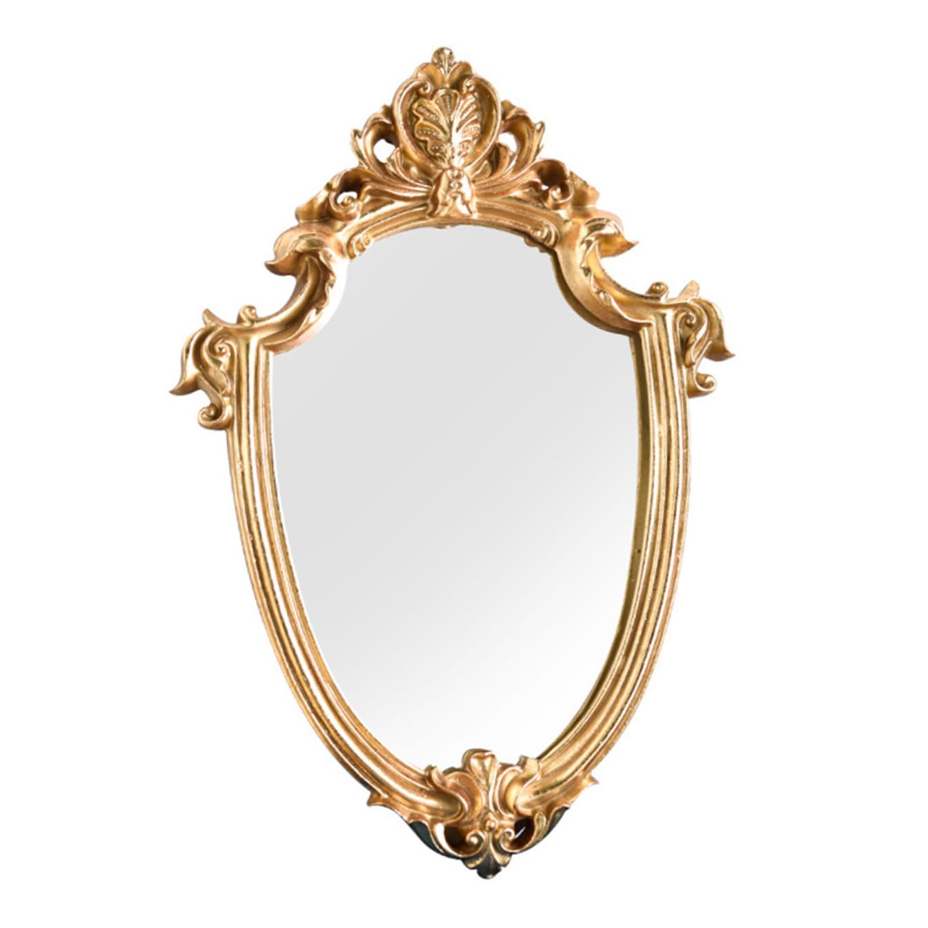 Miroir de salle de bain vintage doré pour agrandir un petit espace mural