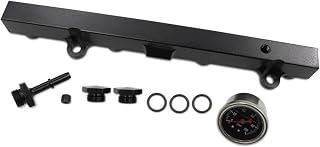 Alanmoship Kit de carril de combustible de aleación de aluminio, 0-100PSI para Honda para motores Civic K20 K24