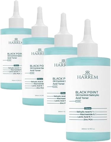 Akneli&Yağlı Cilt Tipleri için Saliyclic Acid Gözenek Sıkılaştırıcı Tonik 200 ML Black P.int (4 paketi)