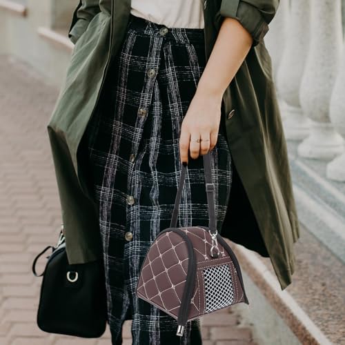 Transportín para hámster y chinchilla ideal para paseos con correa cómoda 5