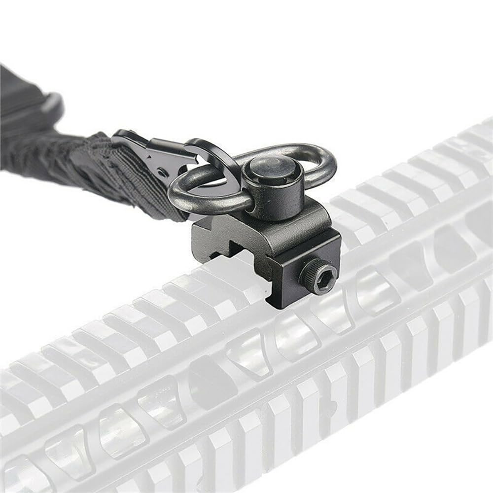 Sling táctico de Dos Puntos-2 Pack Picatinny QD Sling montajes giratorios Correa de Hombro Ajustable para Rifles-liberación rápida y Base de Montaje incluida