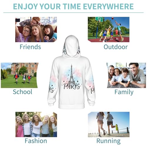 Image of Boy'S Sweatshirt Fleece Hoodie Blend Hooded Sweatshirt Plush Pullover Hoodie Size For Boys And Girls