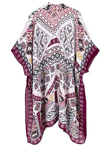 Image of Spicy Sandia Kimonos for Women Floral Beach Cover Up Loose Swimsuit Bathing Suit Coverup Cardigan for Summer Swimwear