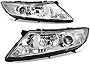 Auto Dynasty Factory Style Projector Headlight Lamps Compatible with Optima 2011-2013, Driver and Passenger Side, Chrome Housing Clear Corner