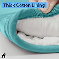 Vista 106 de GORILLA GRIP - Juego de guantes de horno de silicona suave sin BPA, guantes de cocina resistentes al calor e impermeables, forro de algodón grueso