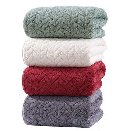 La mejor selección de Toallas de mano - solo los mejores. 43 KPXY Juego de 4 Piezas Toalla de Mano 75x34cm, Toalla de baño, Velo Coral, Secado rápido, para baño, Ducha, Playa, SPA (4, Grande)