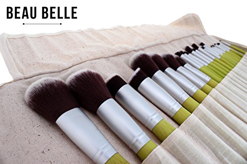 Beau Belle Makeup Brushes - Bamboo Makeup Brushes - Makeup Brush Set - Makeup Brushes Set - Professional Makeup Brushes - Make Up Brushes - Makeup Brush Set With Case - Makeup Brushes Set Professional