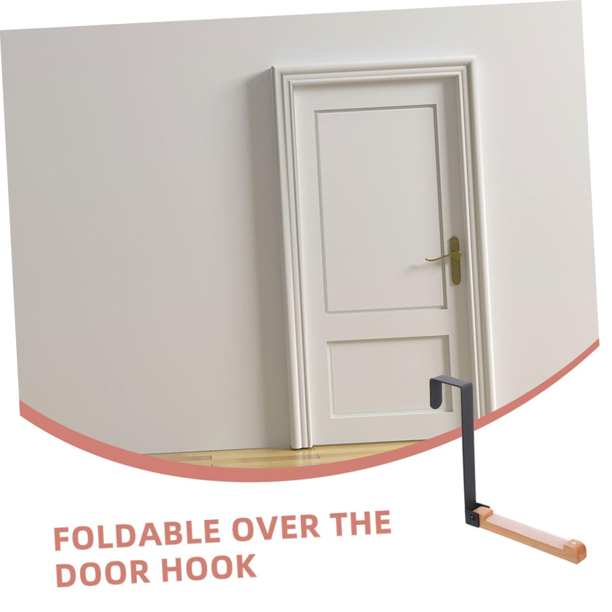 PartyKindom 8piezas Organizador De Puerta Plegable Para Ropa y Toallas Colgador De Puerta Para Baño Ganchos Para Sombreros y Para De El