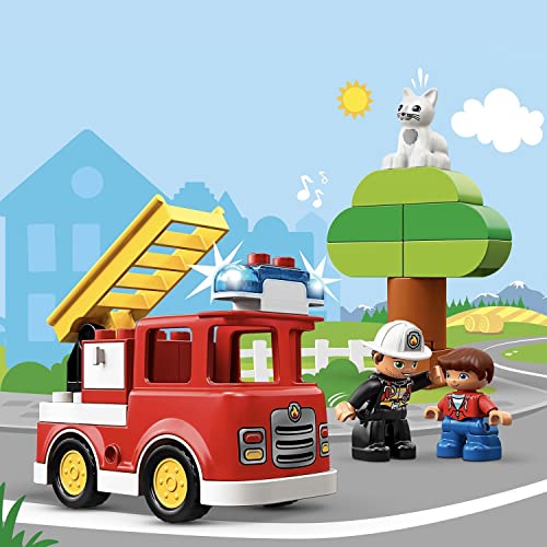 LEGO 10901 DUPLO Feuerwehrauto, Feuerwehr Spielzeug für Kleinkinder im Alter von 2-5 Jahren mit Licht & Geräuschen – Bild 5