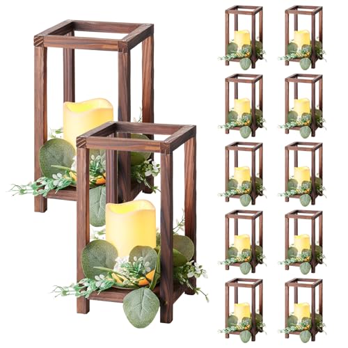 VEVOR 12 Set/36 Pcs Wooden Wedding Lantern Centerpiece,...