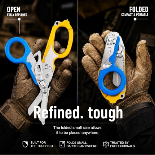 Image of 6-in-1 Heavy-Duty Emergency trauma shears|Folding Emergency Shears| | Multifunctional Life-Saving Tool|Suitable for Emergency Rescue|Outdoor Exploration|DIY Construction and Maintenance|