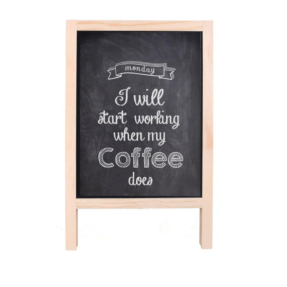 Lot De 5 Mini Tableaux Noirs En Bois Double Face 20x14cm - Avec Support, Pour Événements, Cafés, Mariages - 5