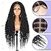 HANNE Full Lace Faux Loc Wigs 30 Inch Curly Goddess Braids Wig Knotless Braided Wigs for Black Women Twist Synthetic Lace Front Wig Dreadlock Wigs with Baby Hair
