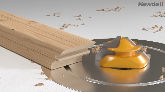 Image of Newdeli 45 Degree Lock Miter Router Bit 3-Piece Set, for 1 /2 inch, 5 /8 inch, 3 /4 inch Cutting Height, 1 /4 Inch Shank. Easy to Create Lock Miter Joint
