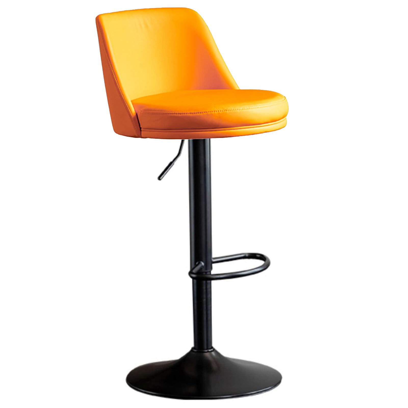 Chaise de bar pivotante en métal avec dossier haut élégant et stable