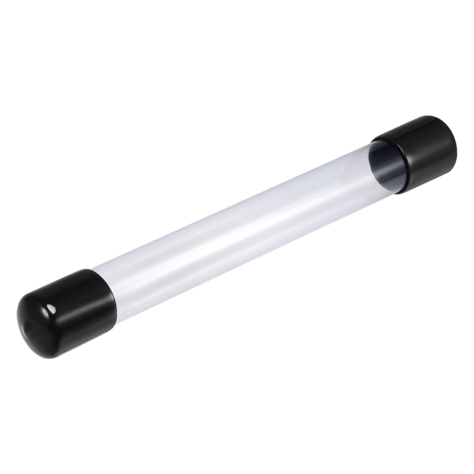 MECCANIXITY Clear Storage Tube 23x25mm Small Plastic Round Tubing with Caps Rigid Bottle Container 200mm/8 Inch for Item Stored